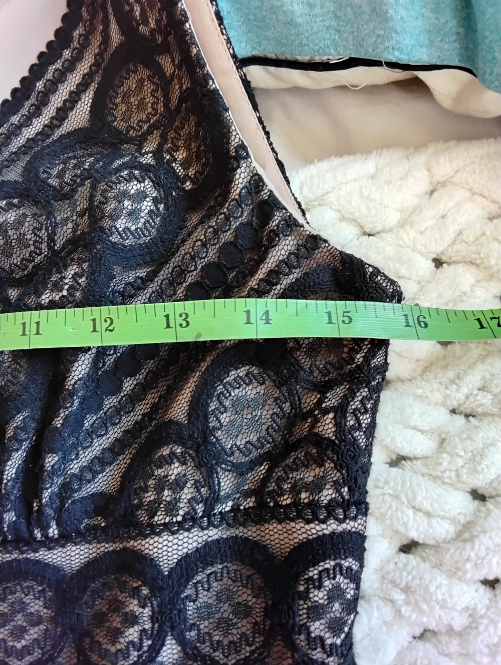 Ann Taylor LOFT Petites Black Lace Scalloped Midi Fit‑and‑Flare Dress Size 4P - Picture 5 of 6
